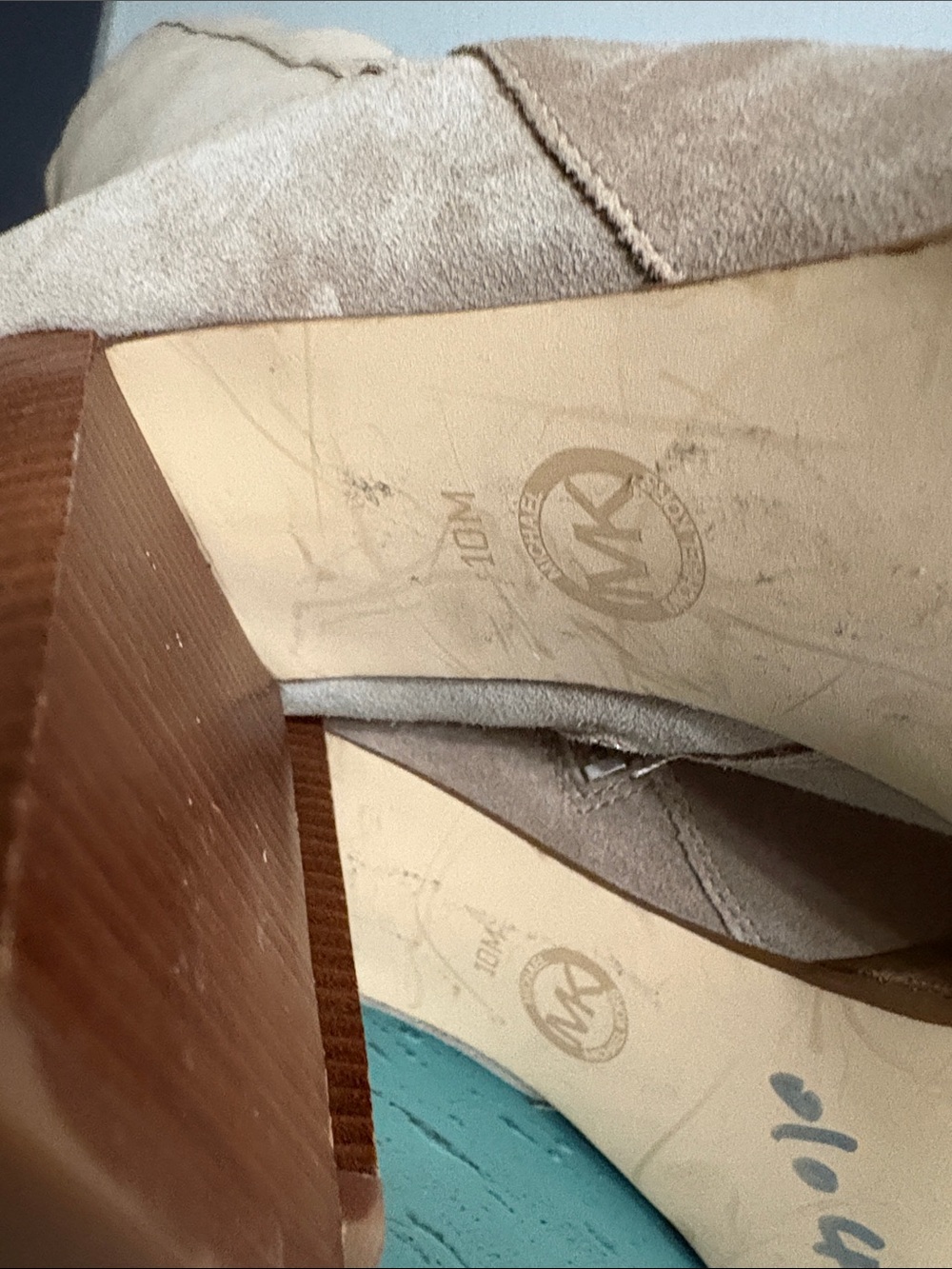 Michael Kors Tan Suede Over-The-Knee Boots - Picture 5 of 6